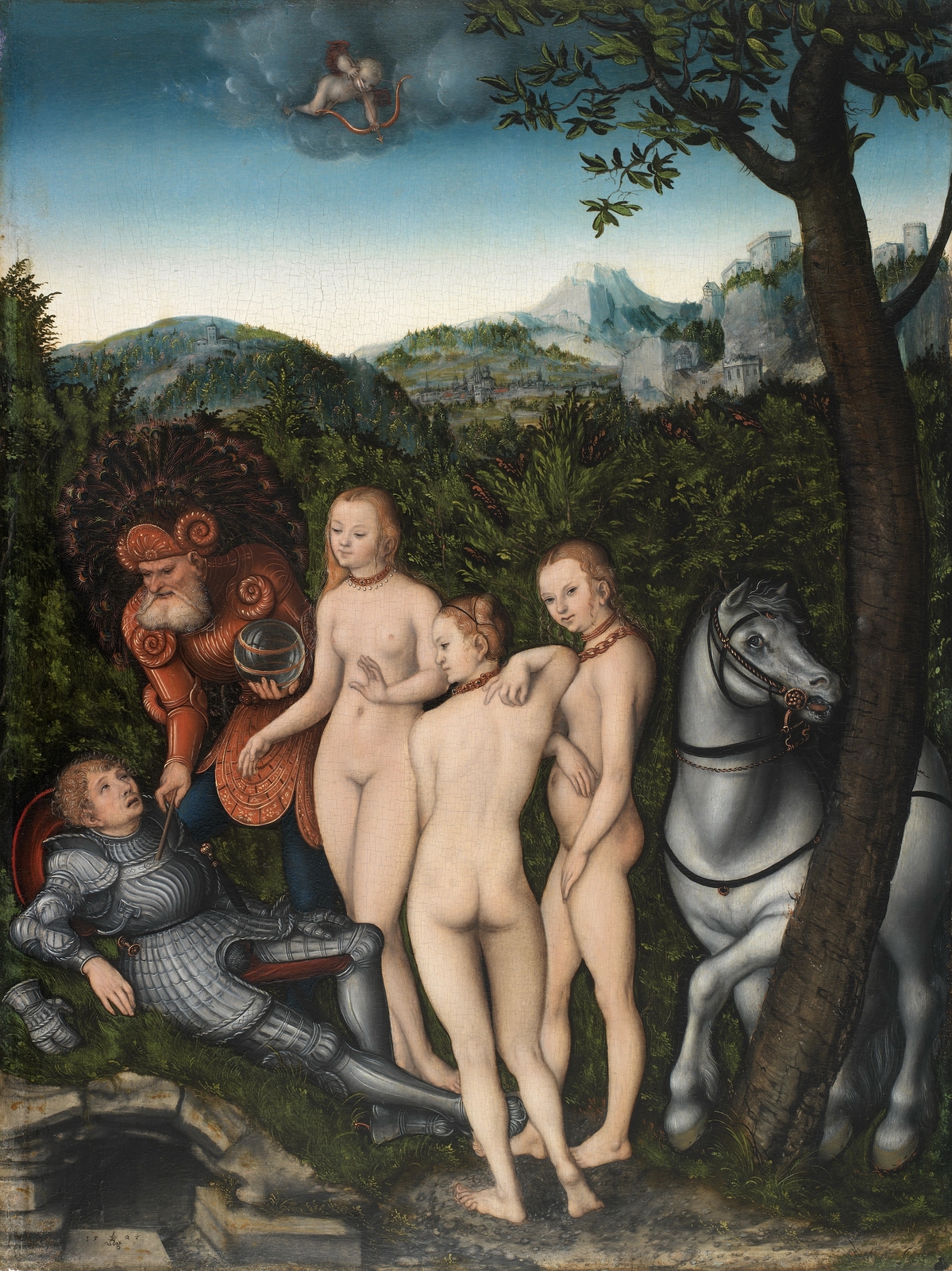 42Суд Париса (The Judgment of Paris)_1527_50.5 х 38_д.,м._Копенгаген, Национальная галерея.jpg