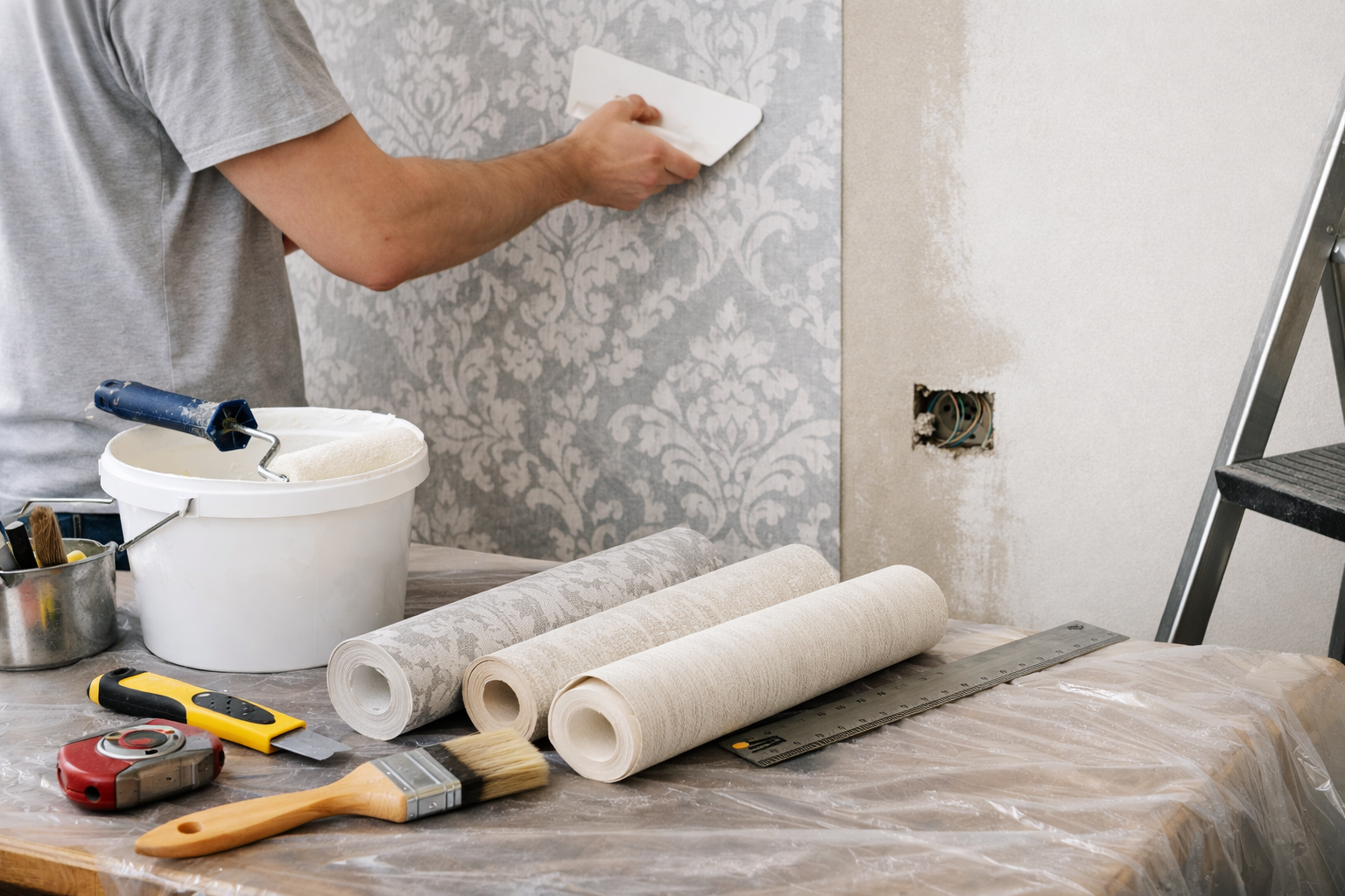 Как правильно поклеить обои в пермской квартире: пошаговая инструкция