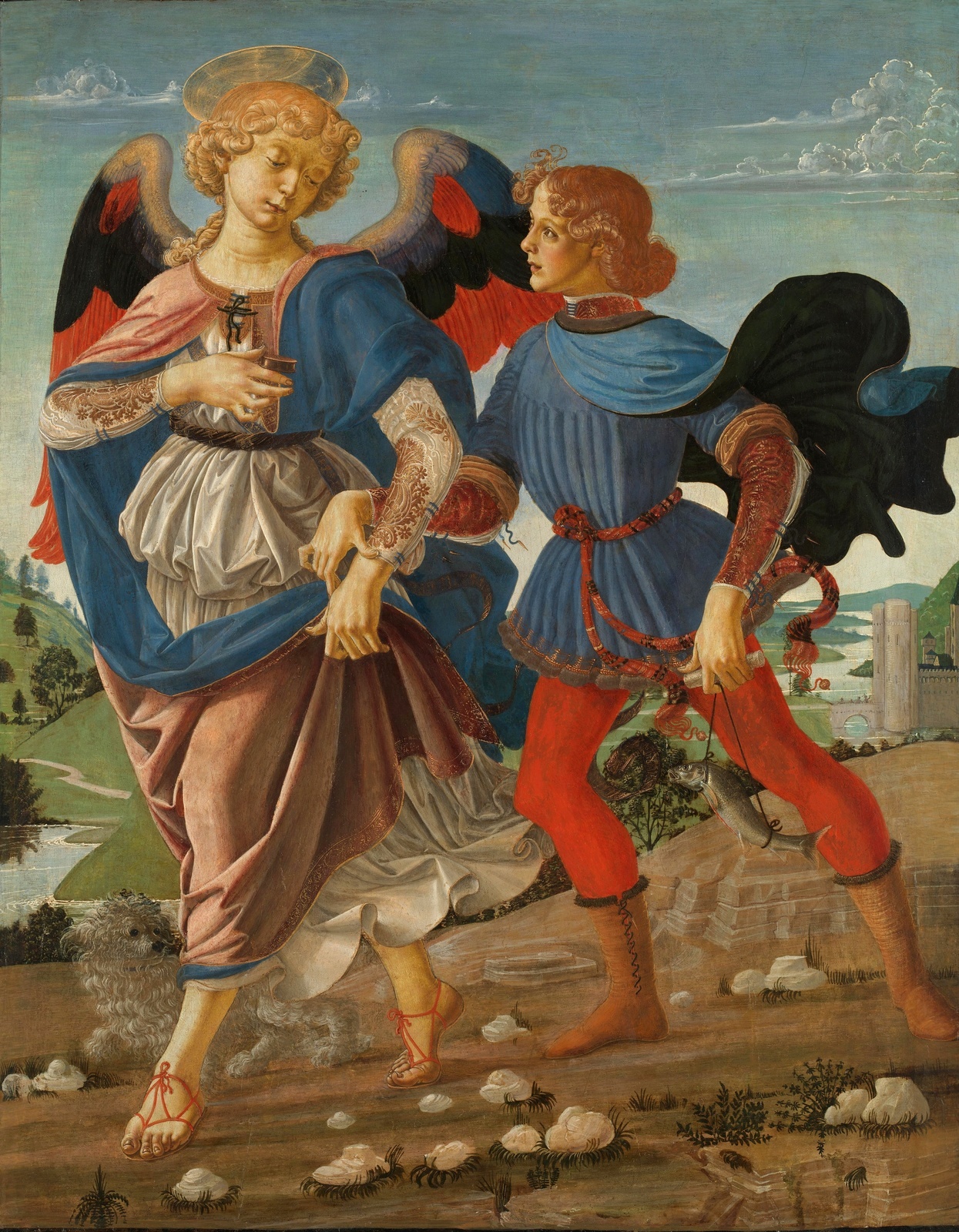 50Мастерская. Товия и ангел (Tobias and the Angel)_1470-1475_83.6 х 66_дерево, темпера_Лондон, Национальная галерея.jpg
