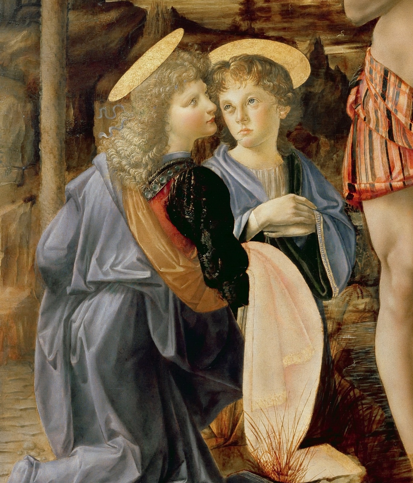 41Крещение Господне (Baptism of Christ ) (совм с Леонардо да Винчи, два ангела слева)_ок.1475-1480_180 х 152_дерево, масло и темпера_.jpg