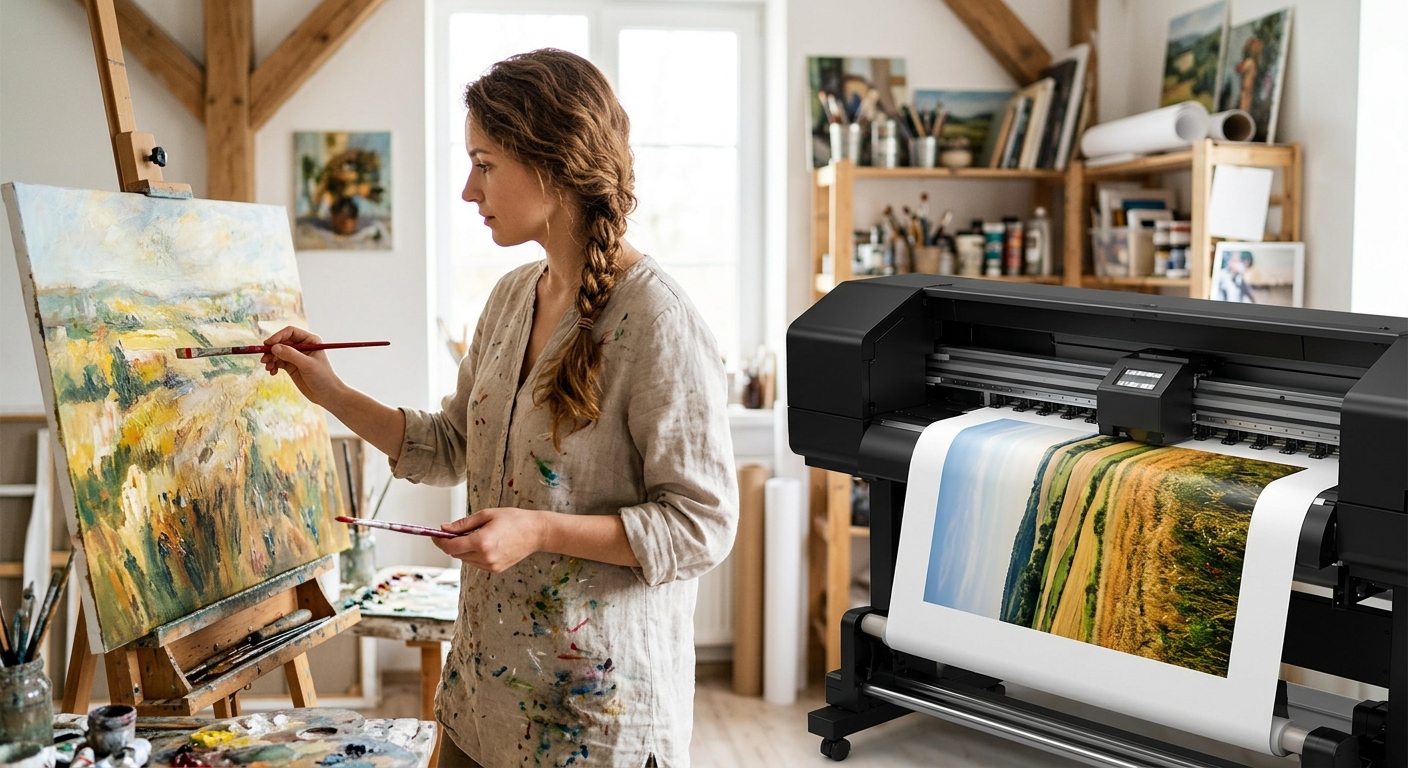 В чем разница? Разбираем, чем печать отличается от живописи, заказывая портрет по фото на холсте