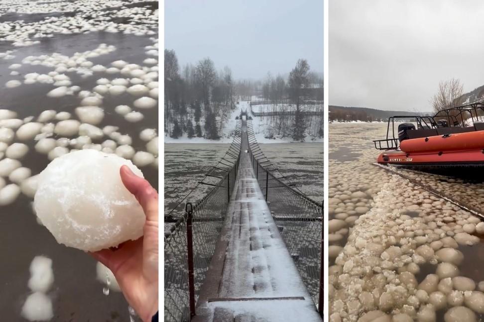 Снежные шары на Усьве: пермяки стали свидетелями редкого природного явления