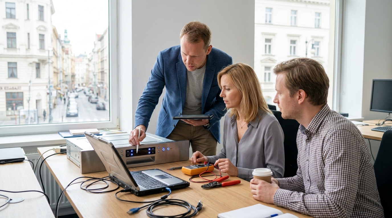 Что означают индикаторы на кухонной технике и как их понимать, male specialist at work, modern office or workspace, business casual clothing