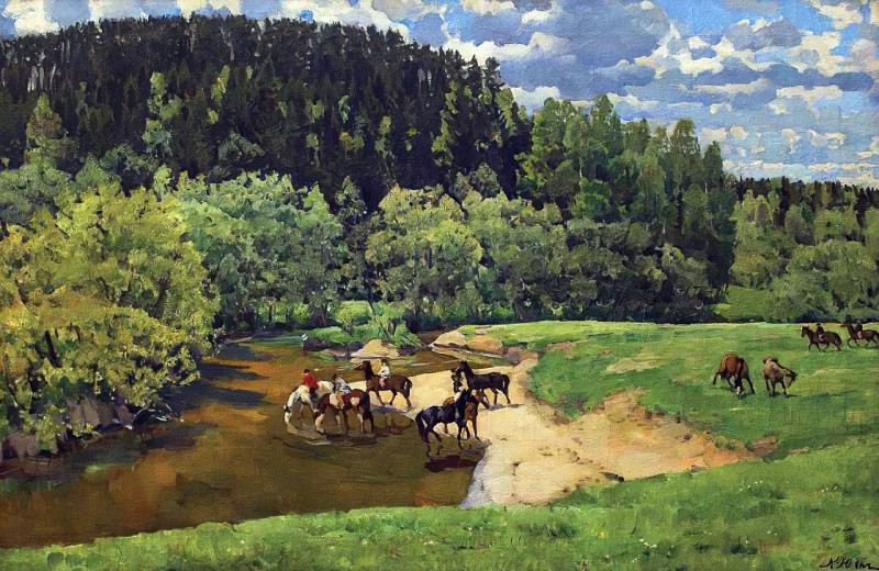 Приволье. Водопой (Лигачево), 1917.jpg