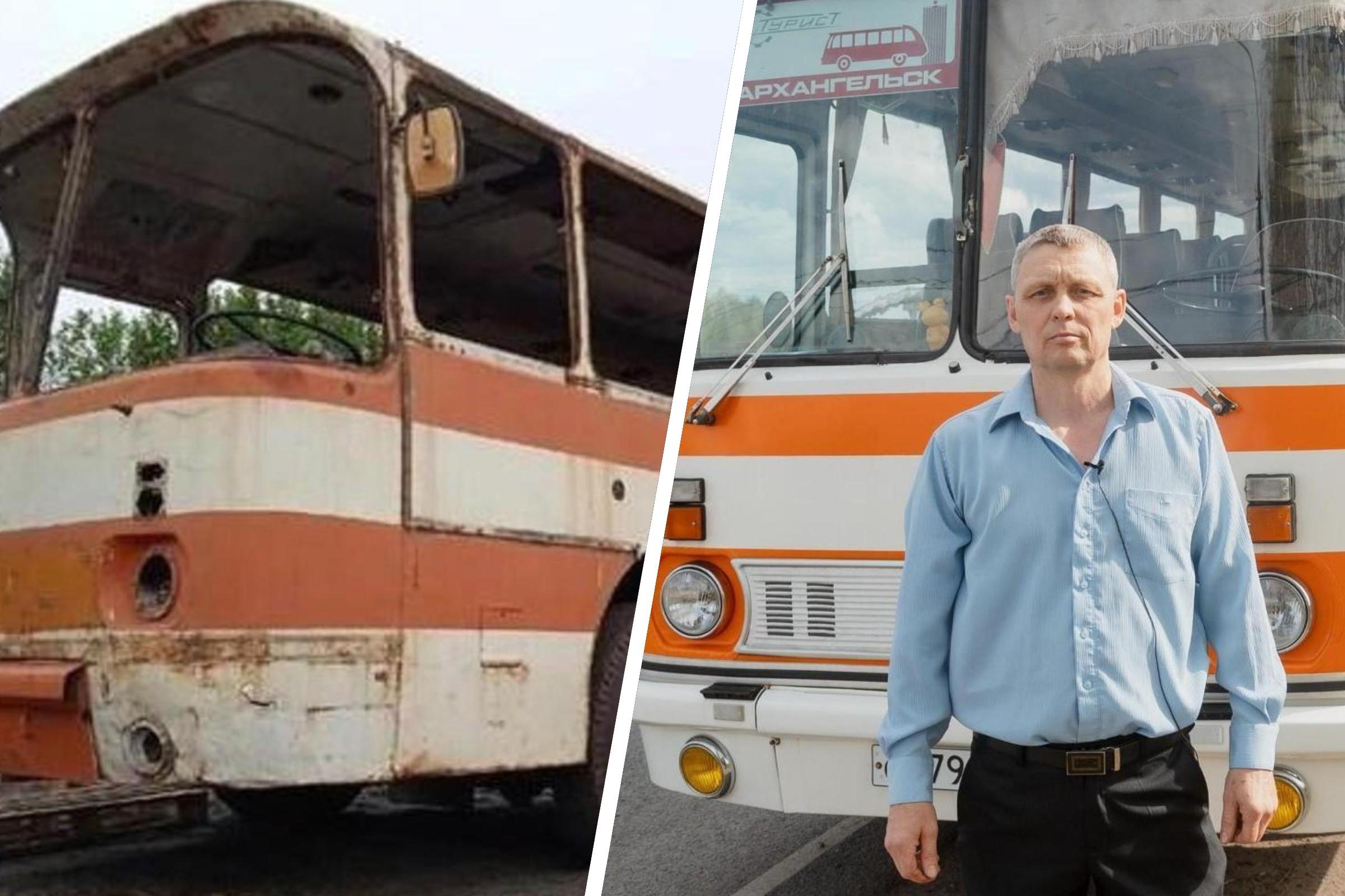 Архангельский пенсионер восстановил ретроавтобус ЛАЗ-699 за три года