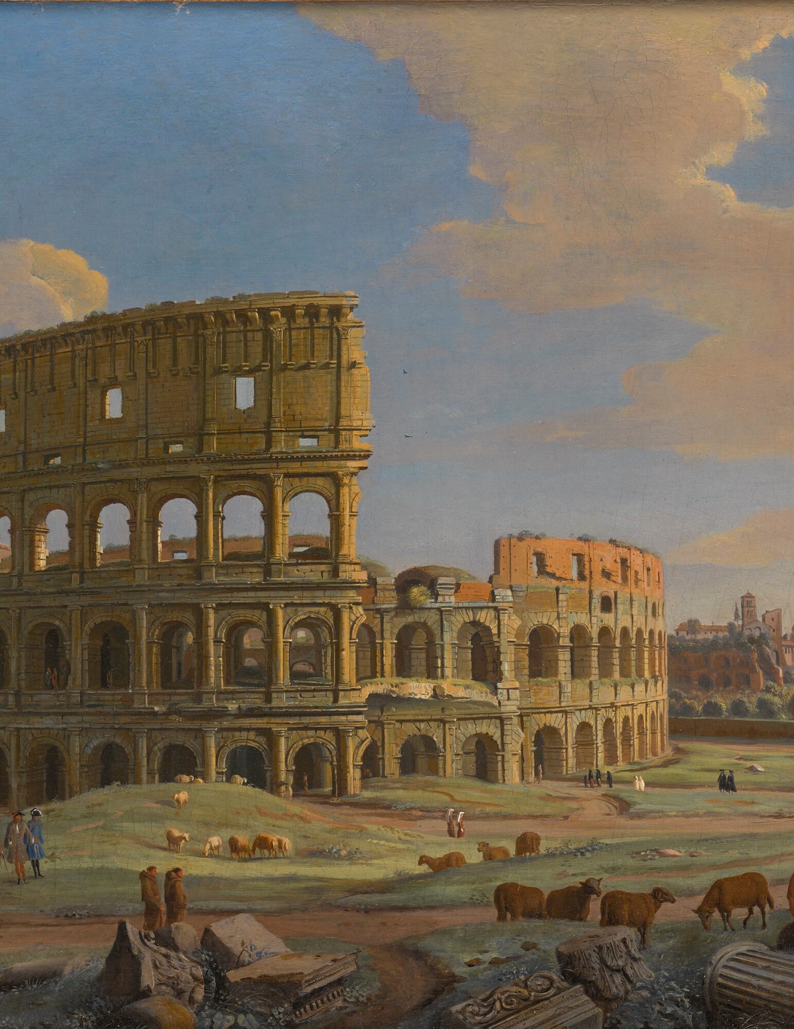 16TWO VIEWS OF ROME  THE COLOSSEUM WITH THE ARCH OF CONSTANTINE (DETAIL).jpg